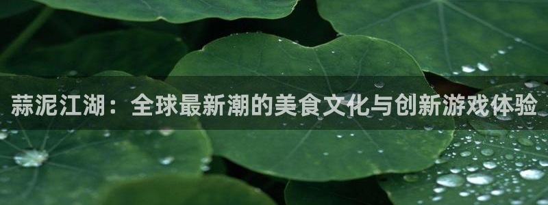 蓝冠娱乐下载：蒜泥江湖：全球最新潮的美食文化与创新游戏体验