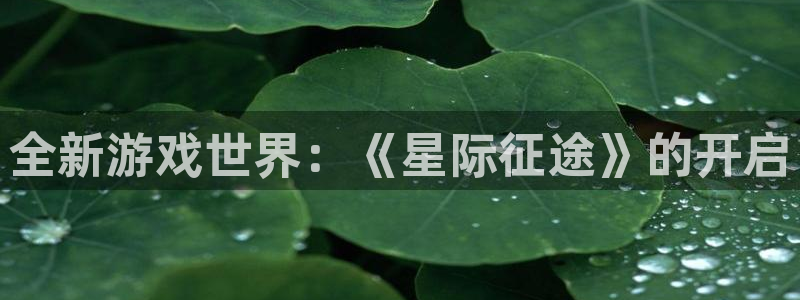 蓝冠娱乐4开户：全新游戏世界：《星际征途》的开启
